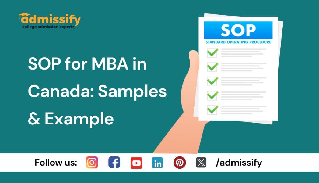 SOP for MBA in Canada: Samples & Example