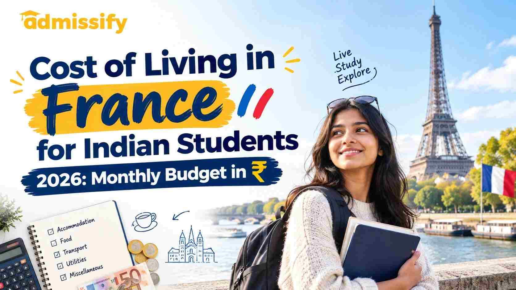 Cost of Living in France for Indian Students in 2026